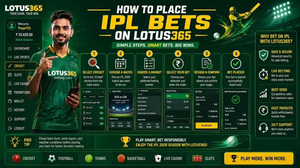 How to Place IPL Bets on Lotus365